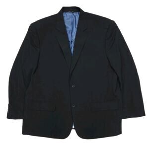 Oak Hill Wool blend Blazer Men's Size 48r Black Perfect Fit Sports Coat